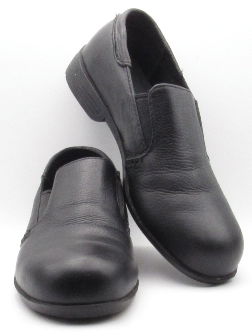 HyTest Black Rosie Women's Leather Steel Toe Safety Shoes Size 7 Very Good Cond